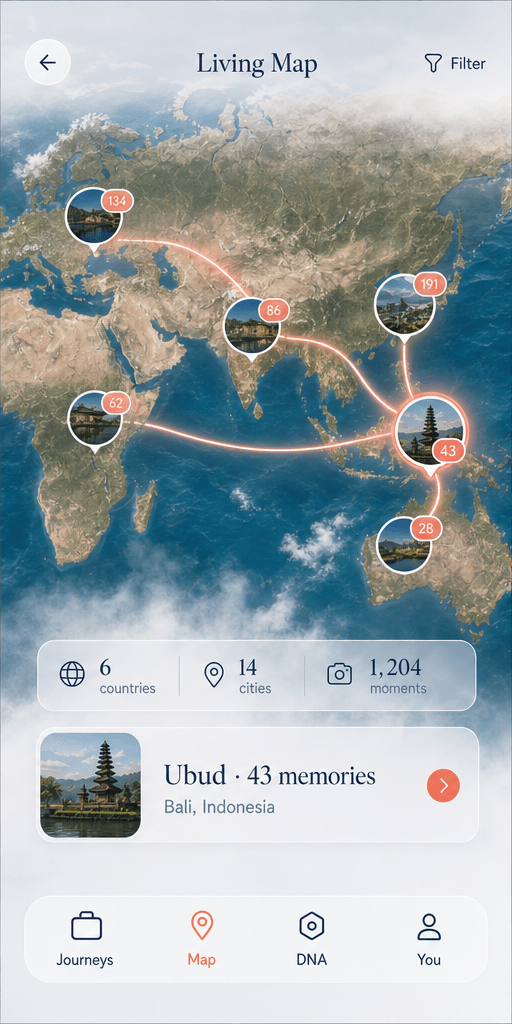 Living map screen